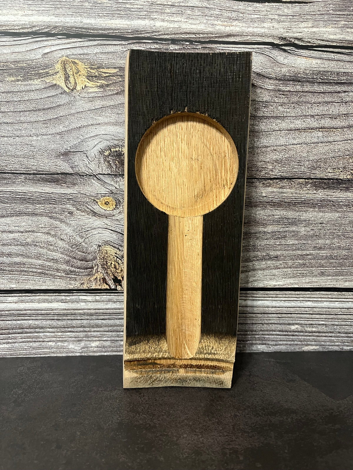 Bearded Man Whiskey Barrel Stave Ashtray