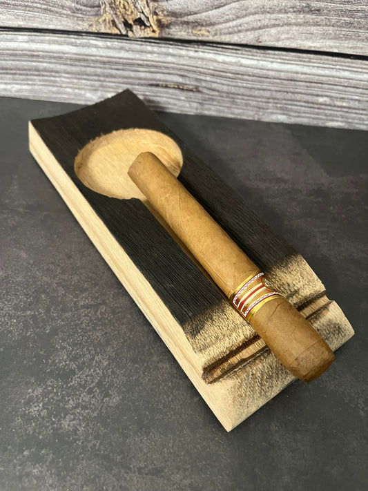 Bearded Man Whiskey Barrel Stave Ashtray